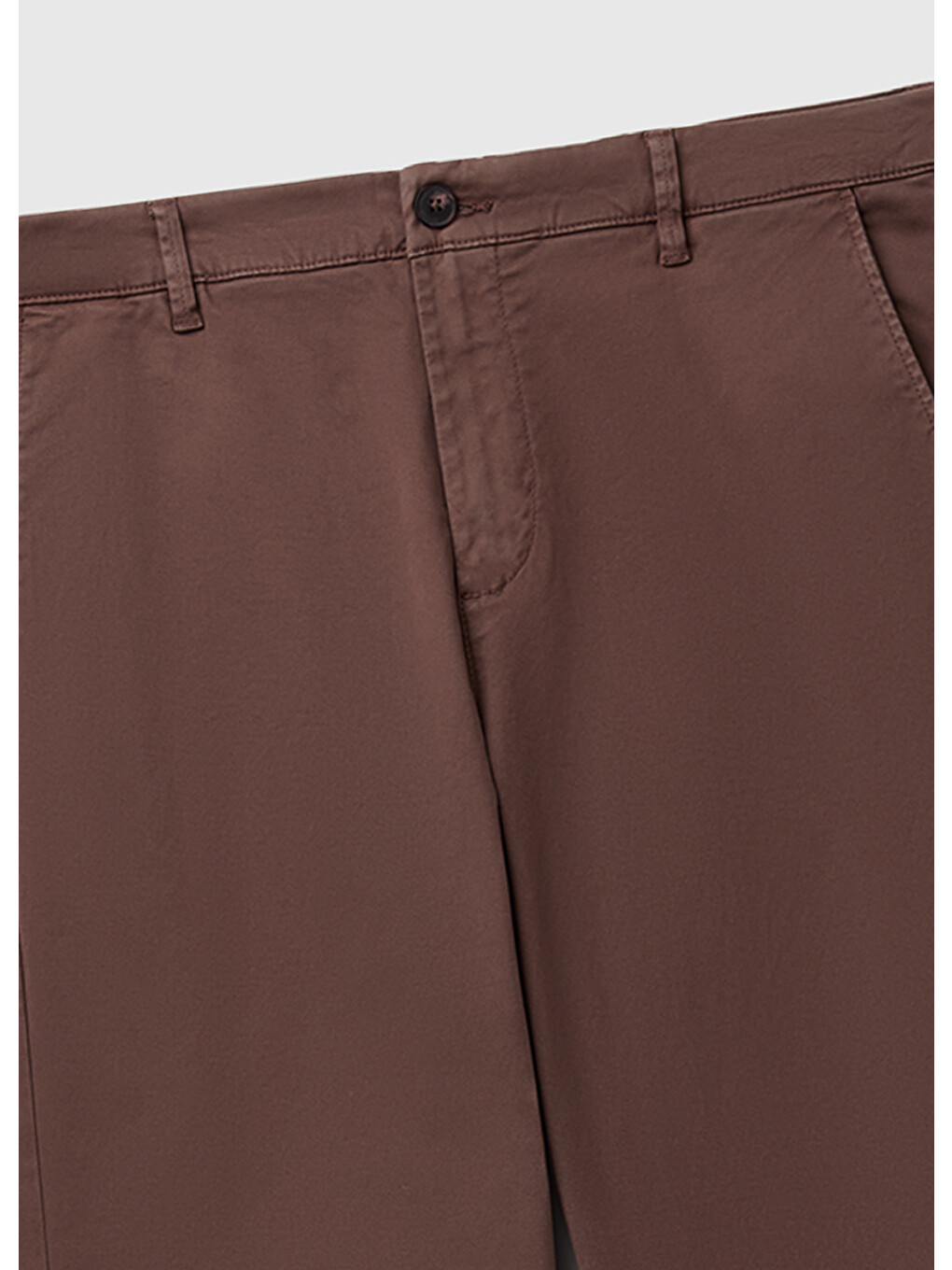 Erkek Koyu Kahverengi Slim Fit Chino Pantolon-2