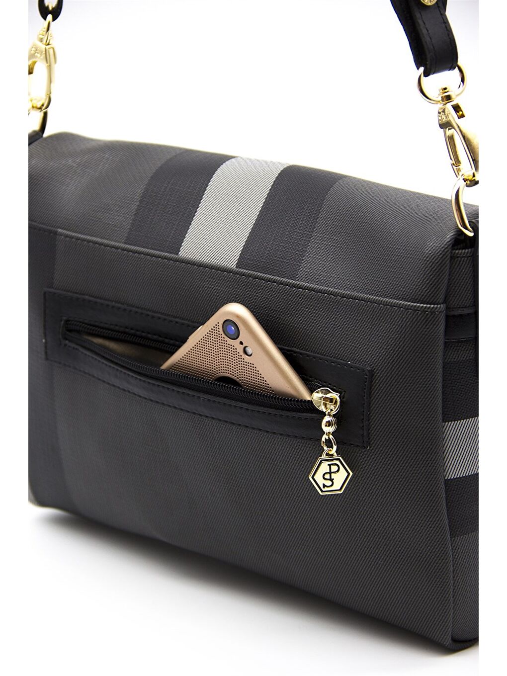 Siyah Kadın 963-35911 SILVER POLO ÇAPRAZ ÇANTA MK129 SİYAH-MAT SİYAH-4