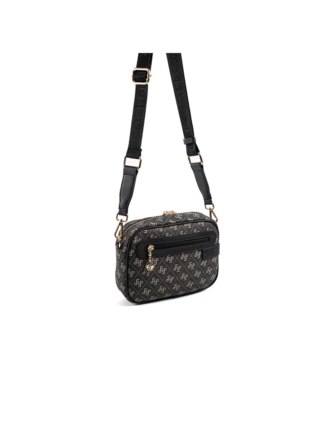 Gri Kadın Çapraz Çanta 1256-48369 SILVER POLO ÇAPRAZ BAYAN ÇANTASI M178 FÜME-MAT SİYAH-3