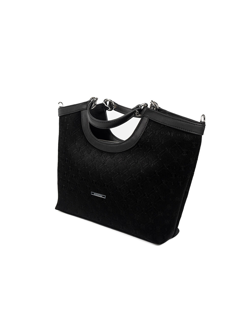 Siyah Kadın Omuz Çantası 1189-48453 SILVER POLO BAYAN ÇANTASI M158 SİYAH-NOVA SİYAH-4