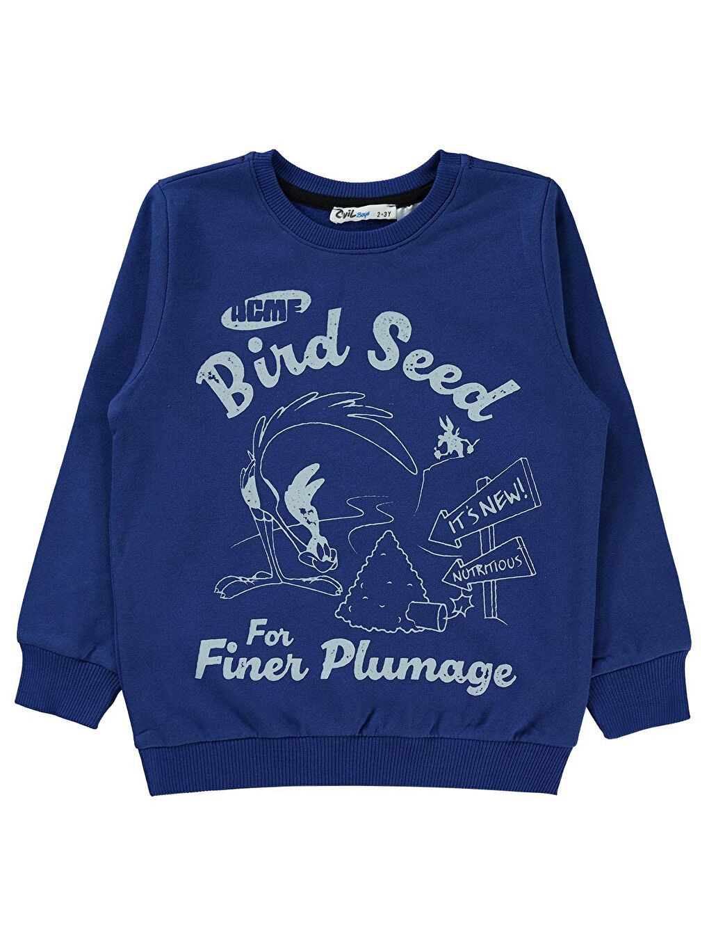 Civil Saks Road Runner Erkek Çocuk Sweatshirt 2-5 Yaş Saks Mavisi