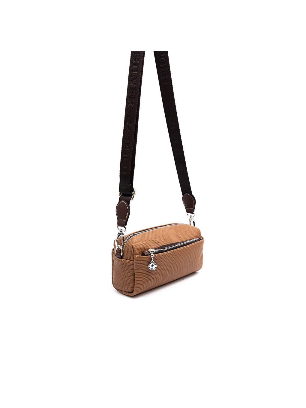 Kahverengi Kadın Çapraz Çanta 1142-46084 SILVER POLO ÇAPRAZ BAYAN ÇANTASI M86 KARAMEL-MAT KAHVE-3