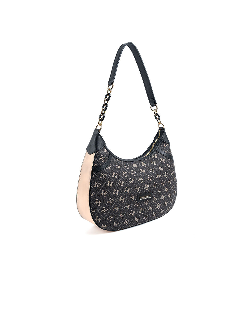 Gri Kadın Omuz Çantası 1255-48135 SILVER POLO BAYAN ÇANTASI M178 FÜME-MAT SİYAH-TEN-1