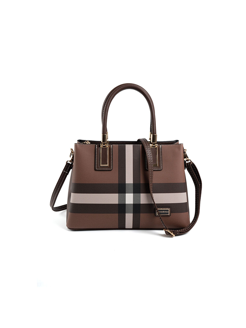 Kahverengi Kadın Omuz Çantası 1000-47916 SILVER POLO BAYAN ÇANTASI MK85 KOYU KAHVE-MAT KAHVE-4