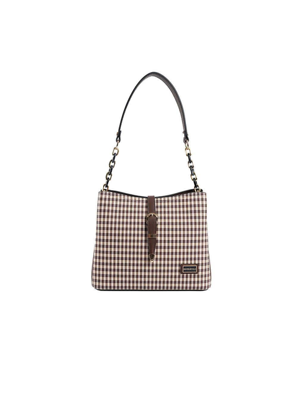 Kahverengi Kadın Omuz Çantası 974-47811 SILVER POLO BAYAN ÇANTASI M191 KAHVE SARI-MAT KAHVE-1