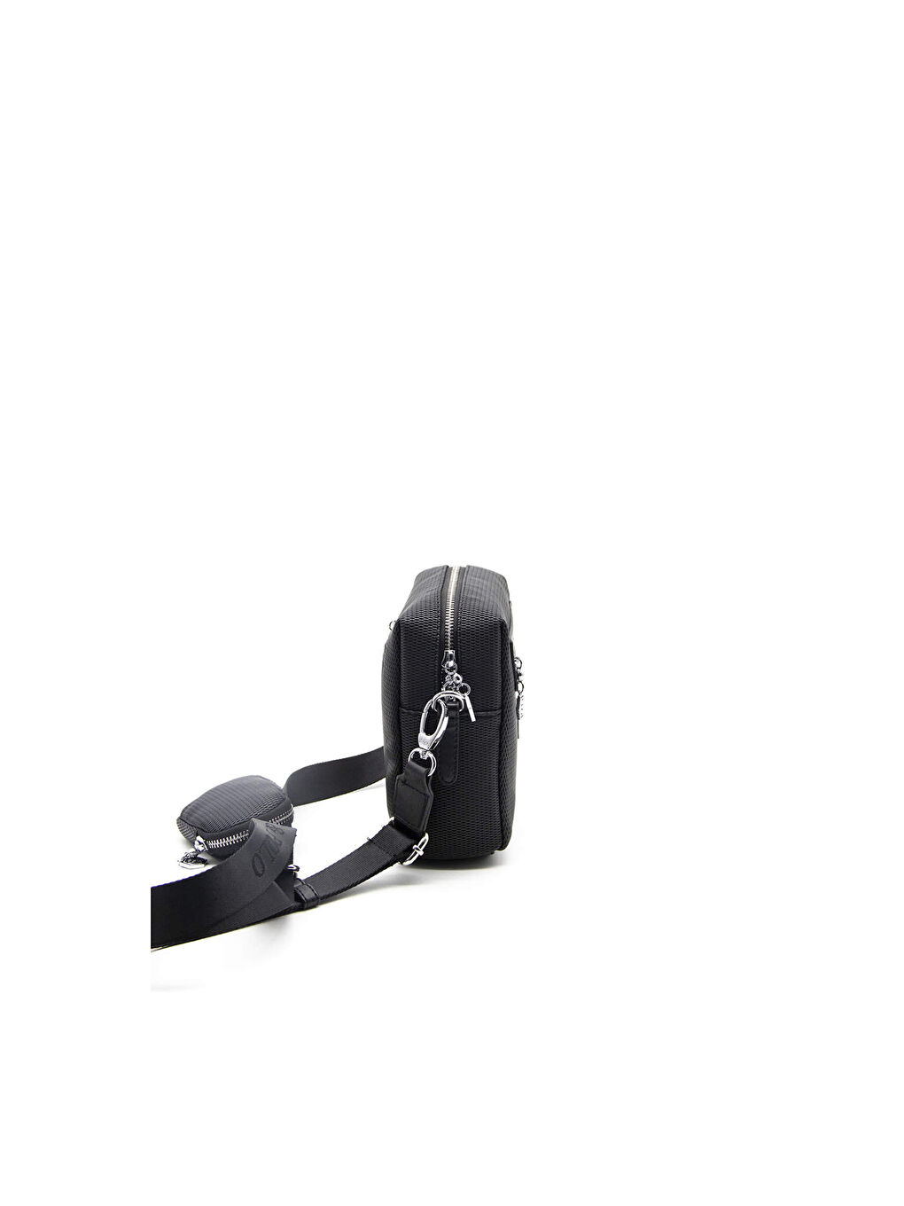 Siyah Kadın Çapraz Çanta 1038-38069 SILVER POLO ÇAPRAZ BAYAN ÇANTASI M86 SİYAH-MAT SİYAH-4