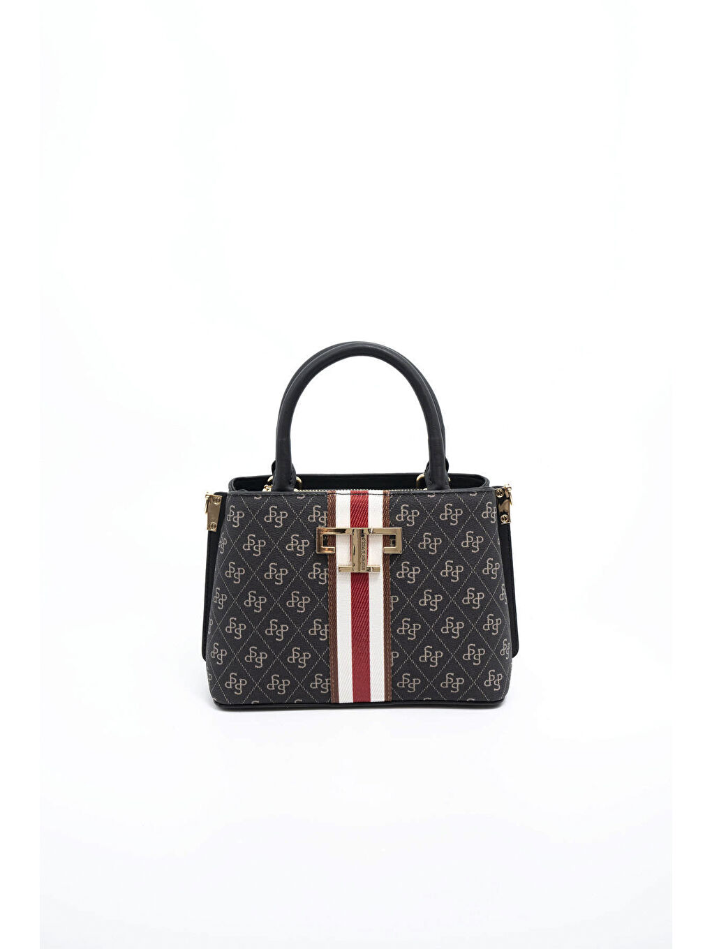 Gri Kadın Omuz Çantası 987-45740 SILVER POLO BAYAN ÇANTASI C178 FÜME-MAT SİYAH