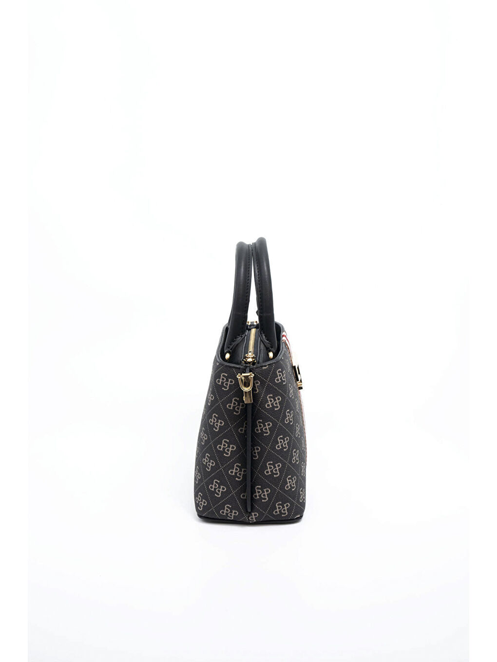 Gri Kadın Omuz Çantası 987-45740 SILVER POLO BAYAN ÇANTASI C178 FÜME-MAT SİYAH-2