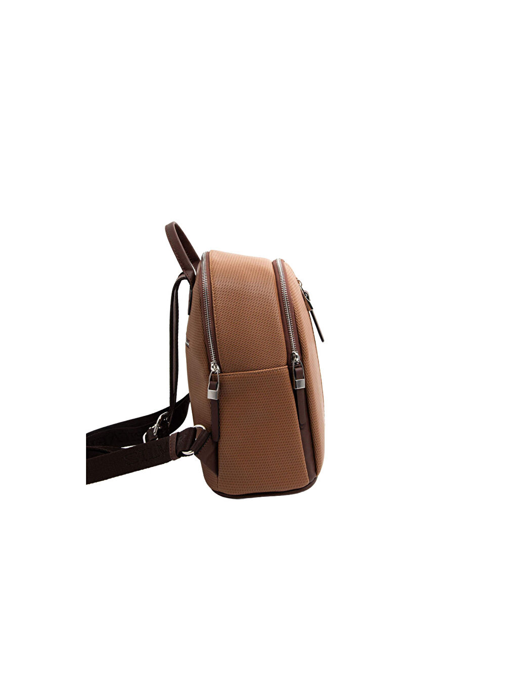 Kahverengi Kadın 901-45692 SILVER POLO SIRT ÇANTASI M86 KARAMEL-MAT KAHVE-3