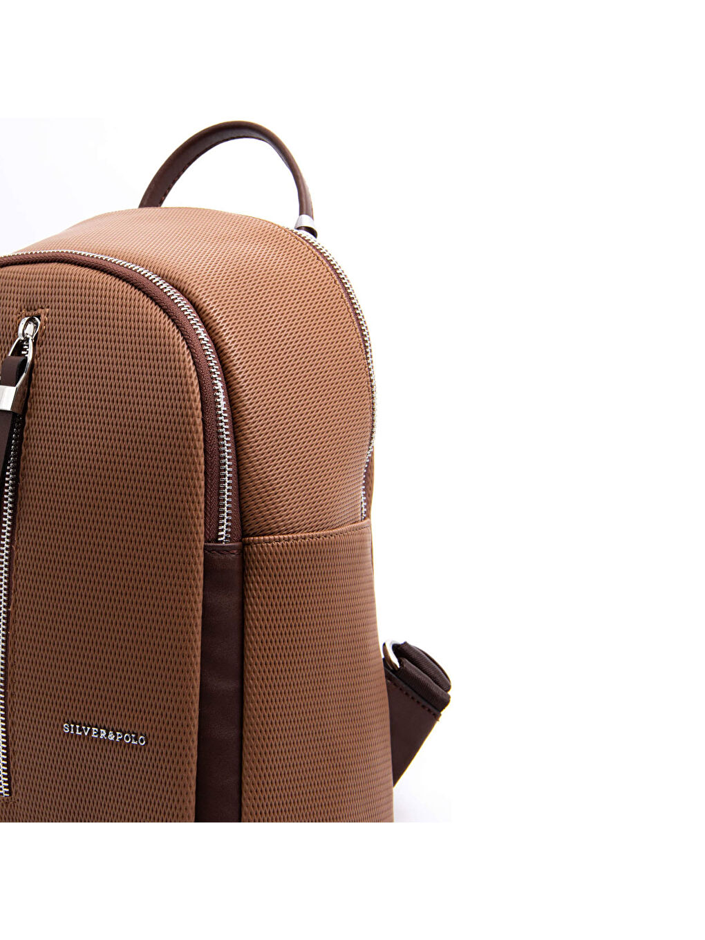 Kahverengi Kadın 901-45692 SILVER POLO SIRT ÇANTASI M86 KARAMEL-MAT KAHVE-5