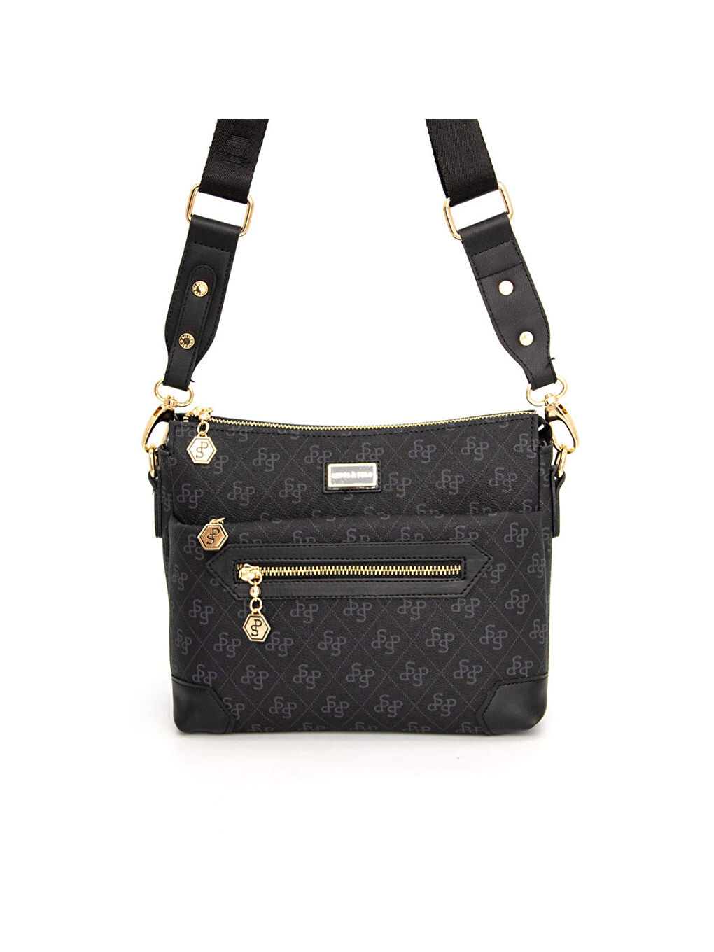 Siyah Kadın Çapraz Çanta 1110-45550 SILVER POLO ÇAPRAZ BAYAN ÇANTASI M178 SİYAH-MAT SİYAH