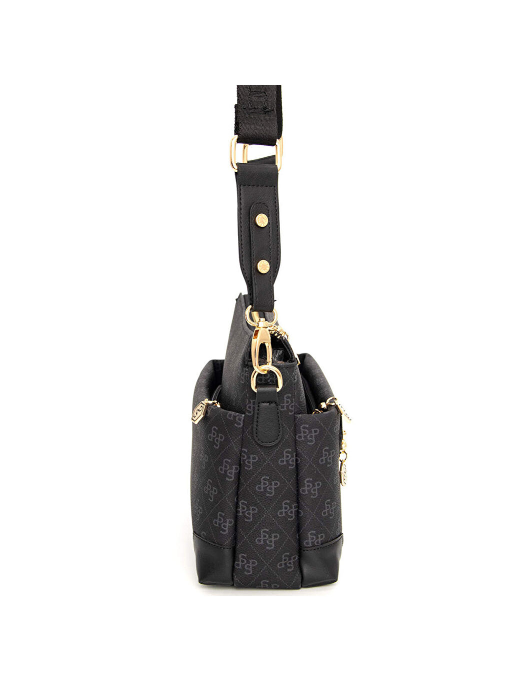 Siyah Kadın Çapraz Çanta 1110-45550 SILVER POLO ÇAPRAZ BAYAN ÇANTASI M178 SİYAH-MAT SİYAH-2