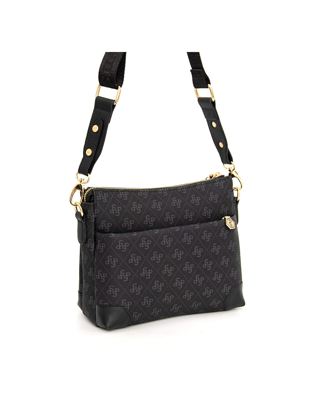 Siyah Kadın Çapraz Çanta 1110-45550 SILVER POLO ÇAPRAZ BAYAN ÇANTASI M178 SİYAH-MAT SİYAH-3