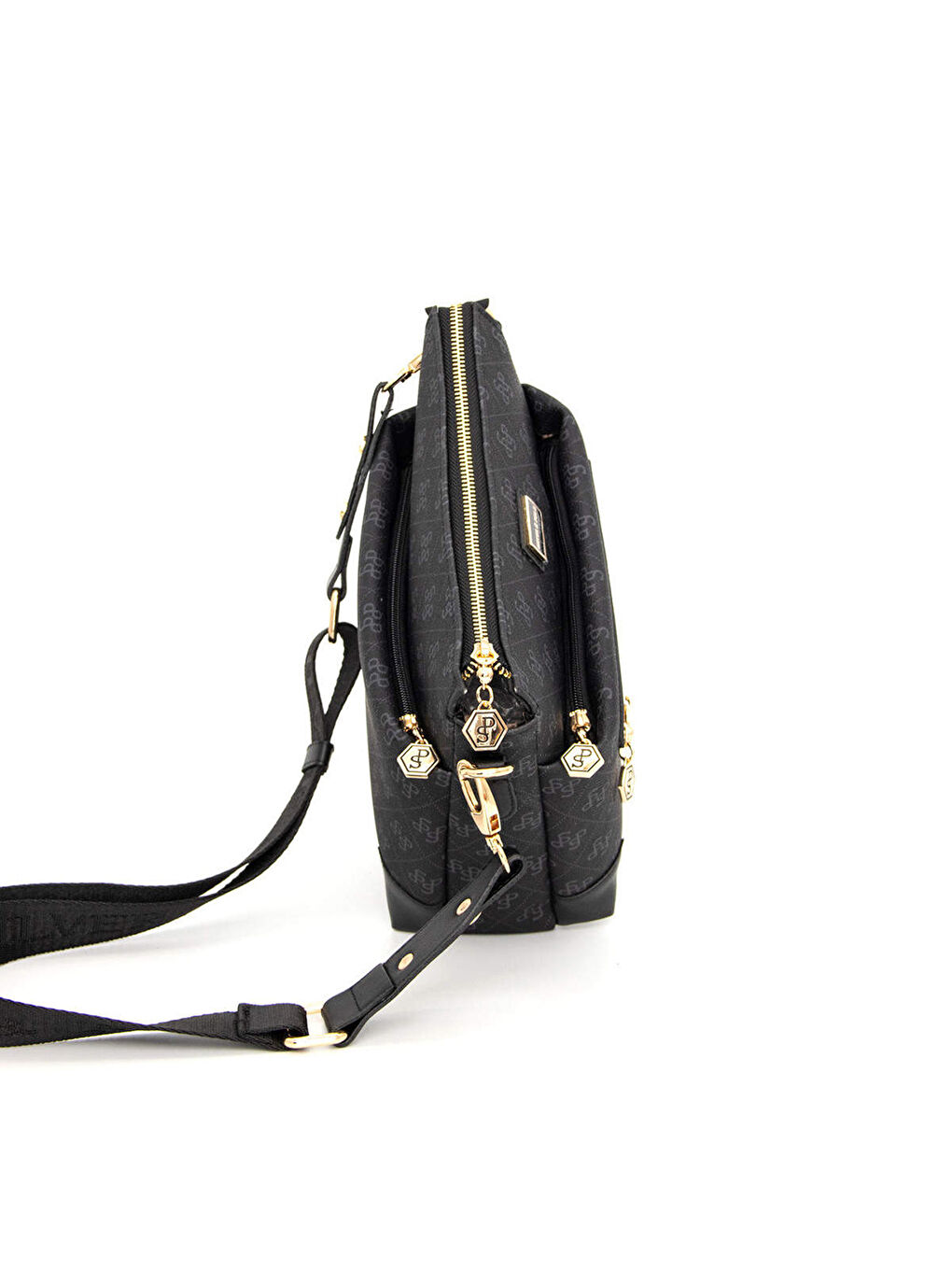 Siyah Kadın Çapraz Çanta 1110-45550 SILVER POLO ÇAPRAZ BAYAN ÇANTASI M178 SİYAH-MAT SİYAH-4