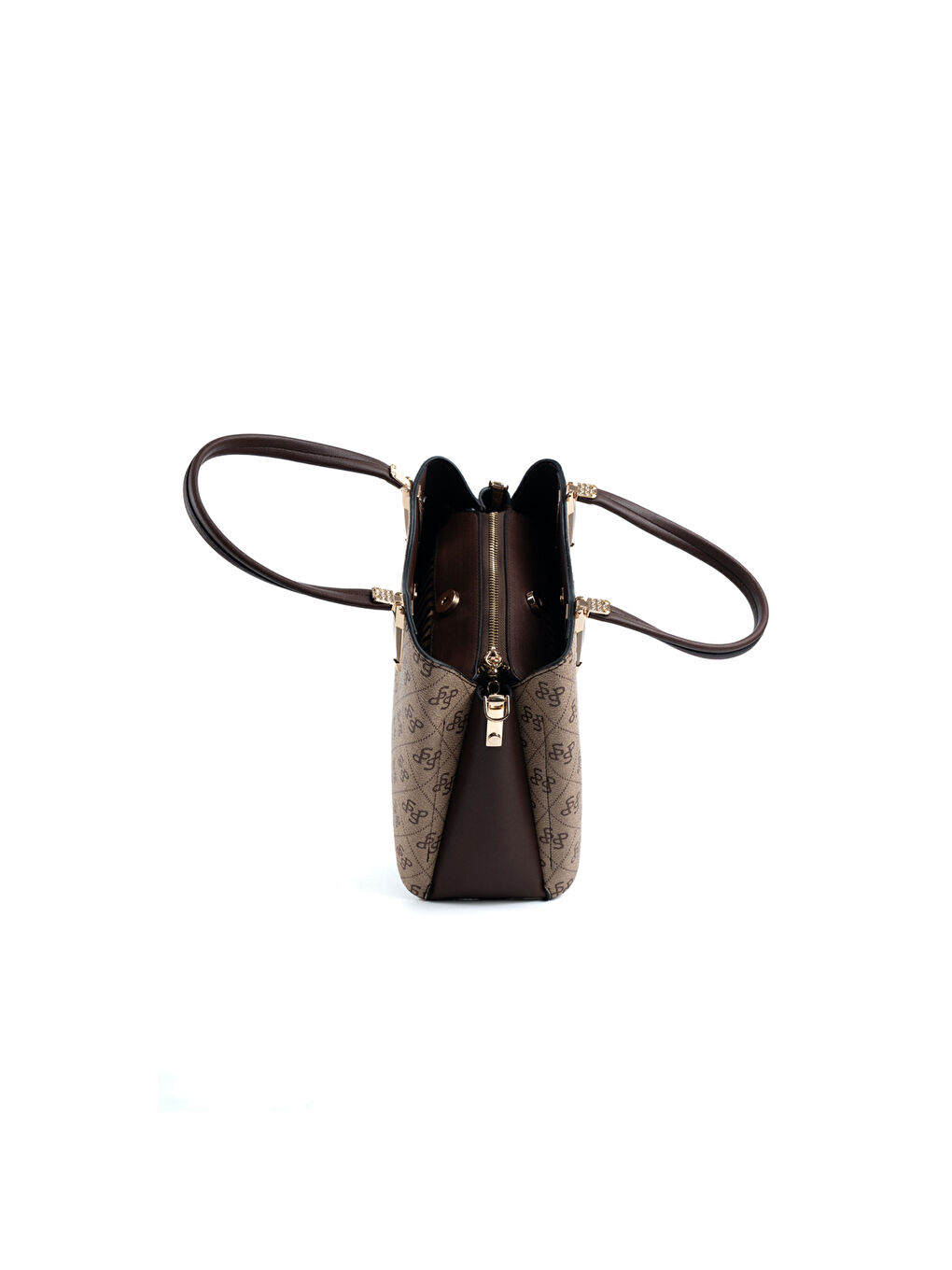 Bej Kadın Omuz Çantası 1205-48154 SILVER POLO BAYAN ÇANTASI M178 KOYU BEJ-MAT KAHVE-2