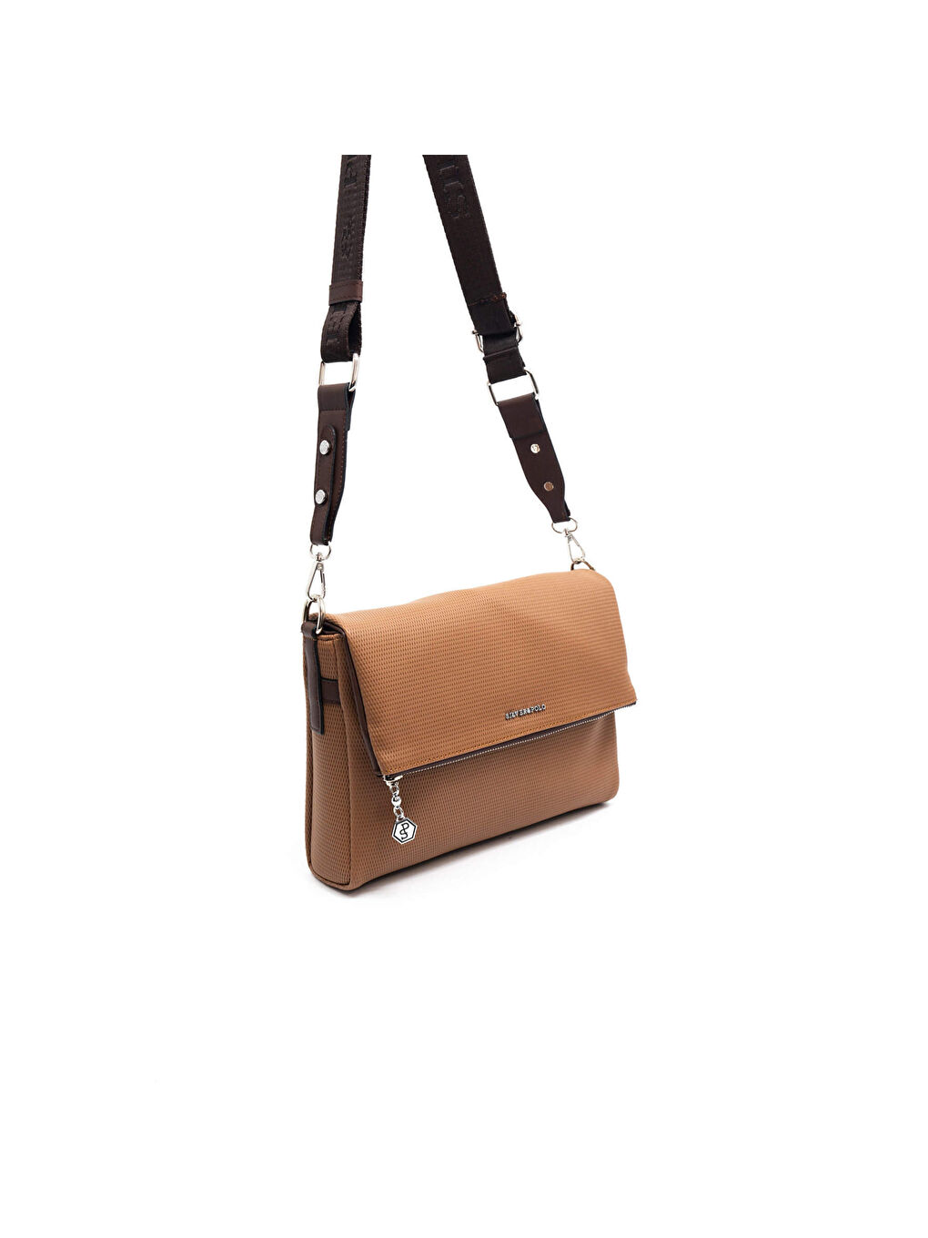 Kahverengi Kadın Çapraz Çanta 963-45841 SILVER POLO ÇAPRAZ BAYAN ÇANTASI M86 KARAMEL-MAT KAHVE-1