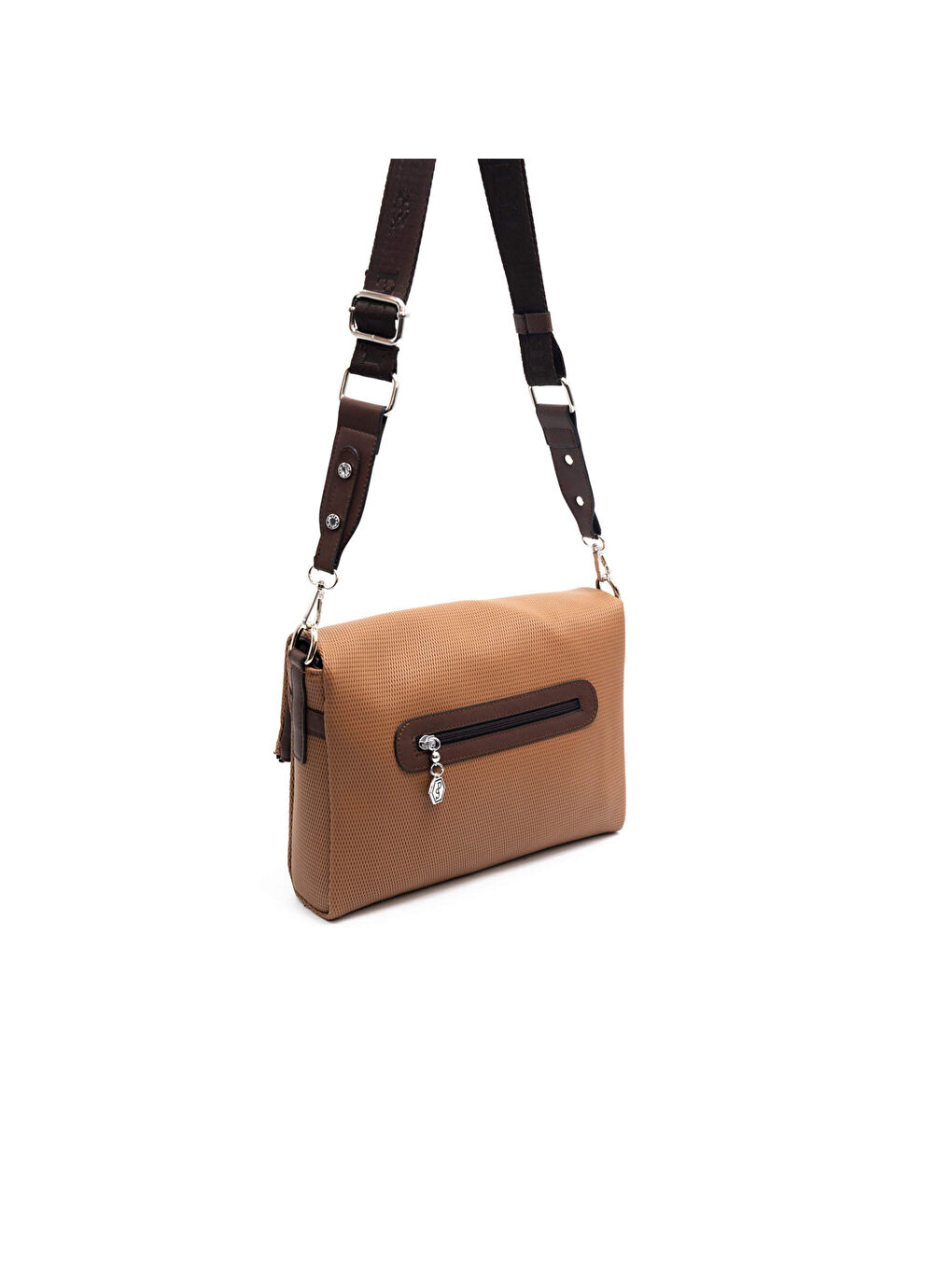 Kahverengi Kadın Çapraz Çanta 963-45841 SILVER POLO ÇAPRAZ BAYAN ÇANTASI M86 KARAMEL-MAT KAHVE-3