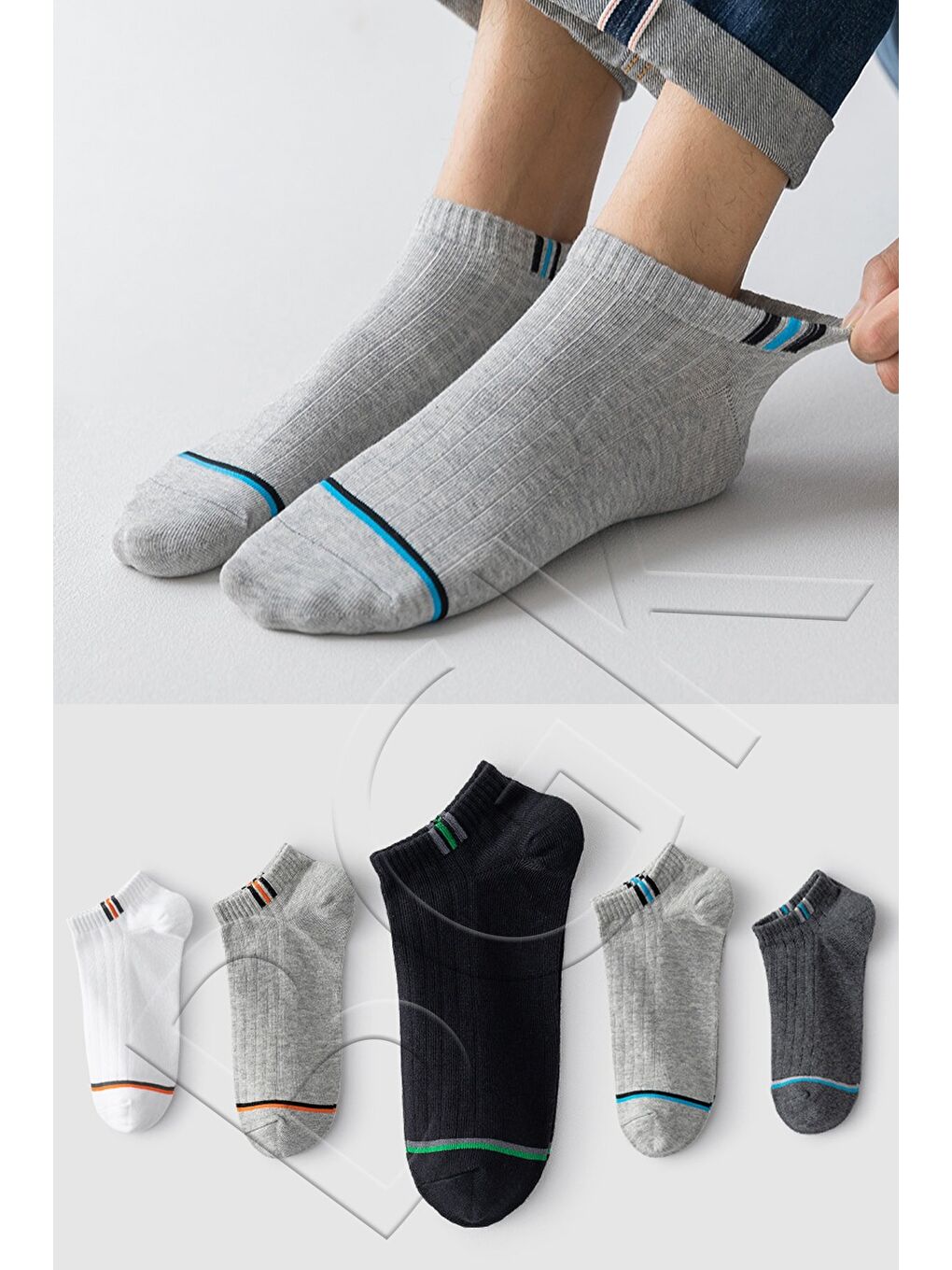Karışık Unisex 5'li Sport Patik Çorap