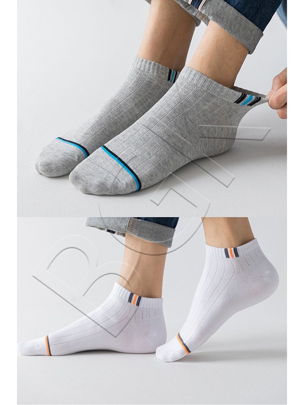 Karışık Unisex 5'li Sport Patik Çorap-1