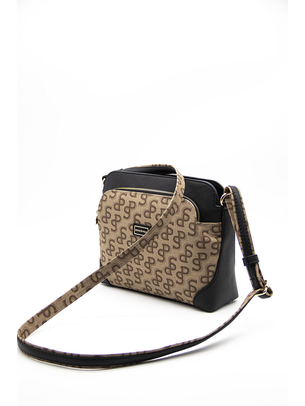 Bej Kadın Çapraz Çanta 364-41227 ÇAPRAZ BAYAN ÇANTASI M169 KOYU BEJ-NOVA SİYAH-3