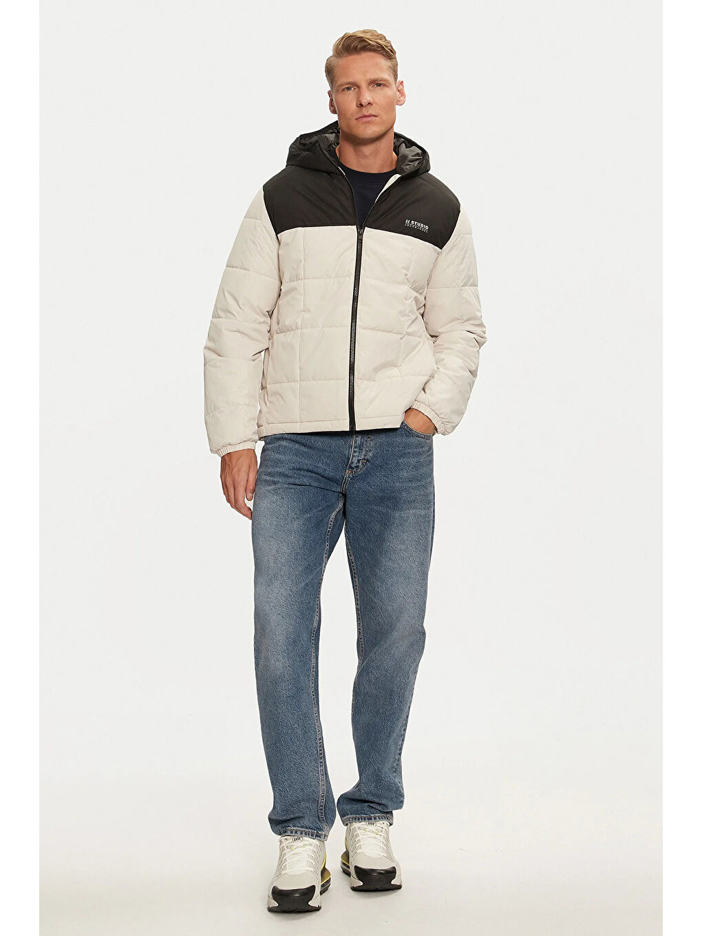 Jack & Jones Bej Comfort Fit Kapüşonlu Erkek Mont 12256905 - 2