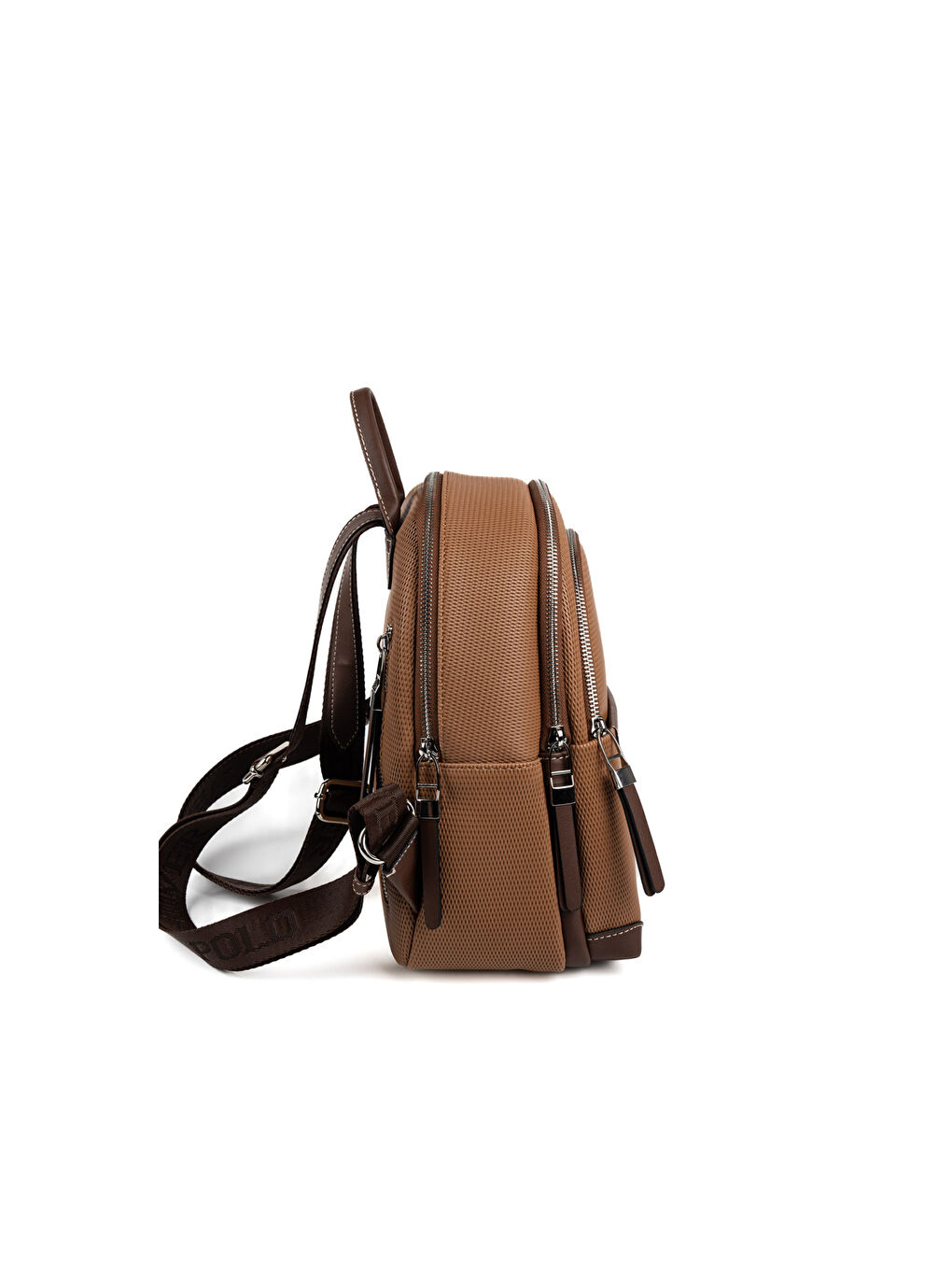 Kahverengi Kadın 1265-48641 SILVER POLO SIRT ÇANTASI M86 KARAMEL-MAT KAHVE-2