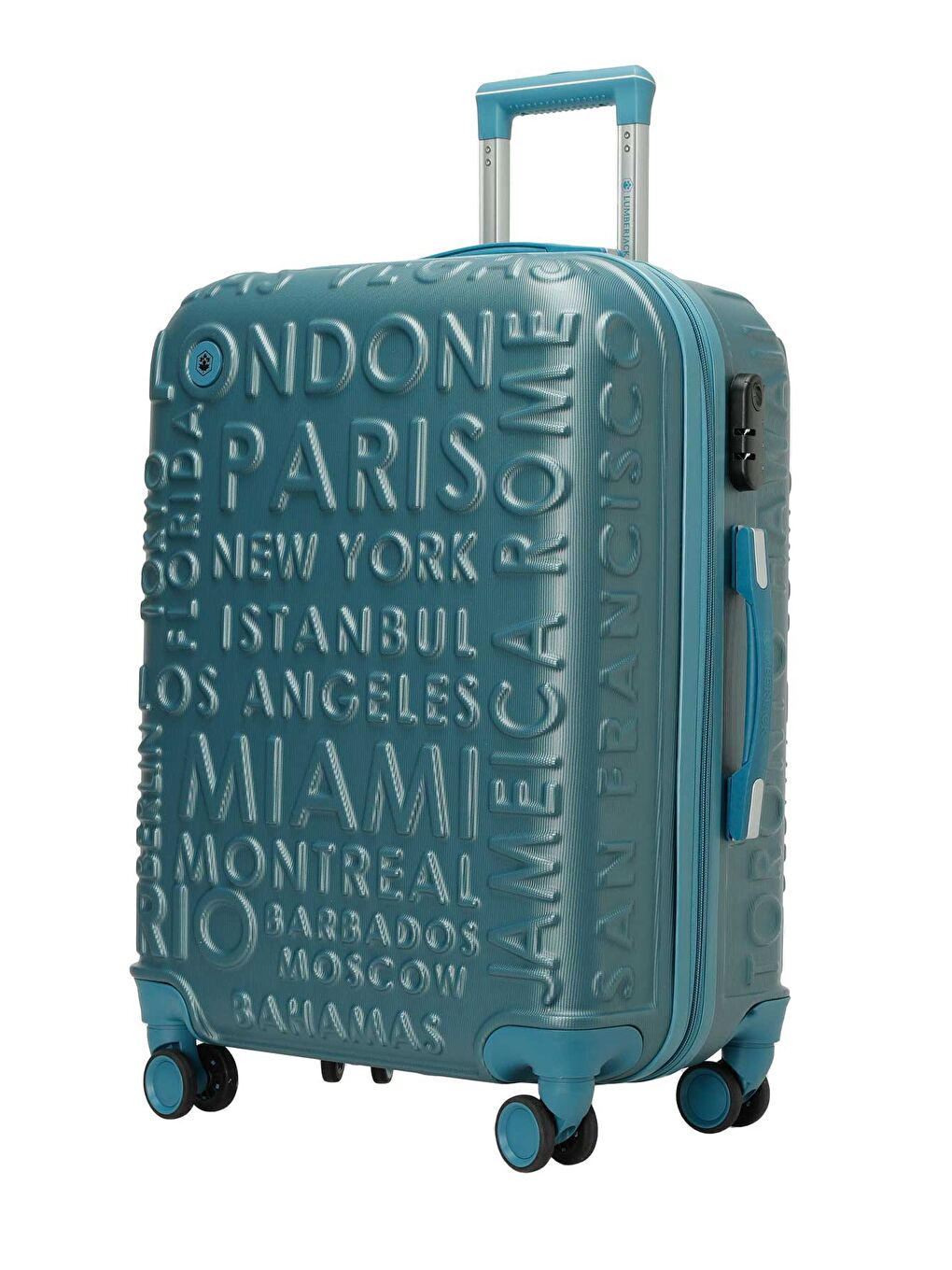 LUGANO -B ABS 5PR Mavi Unisex Büyük Boy Valiz-1