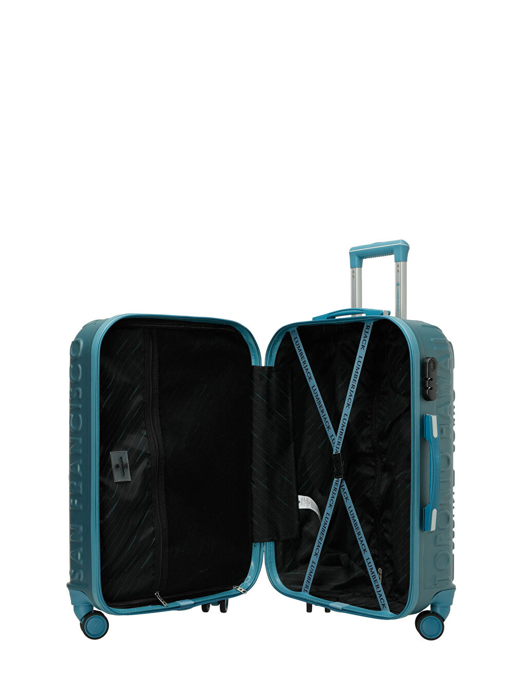 LUGANO -B ABS 5PR Mavi Unisex Büyük Boy Valiz-2