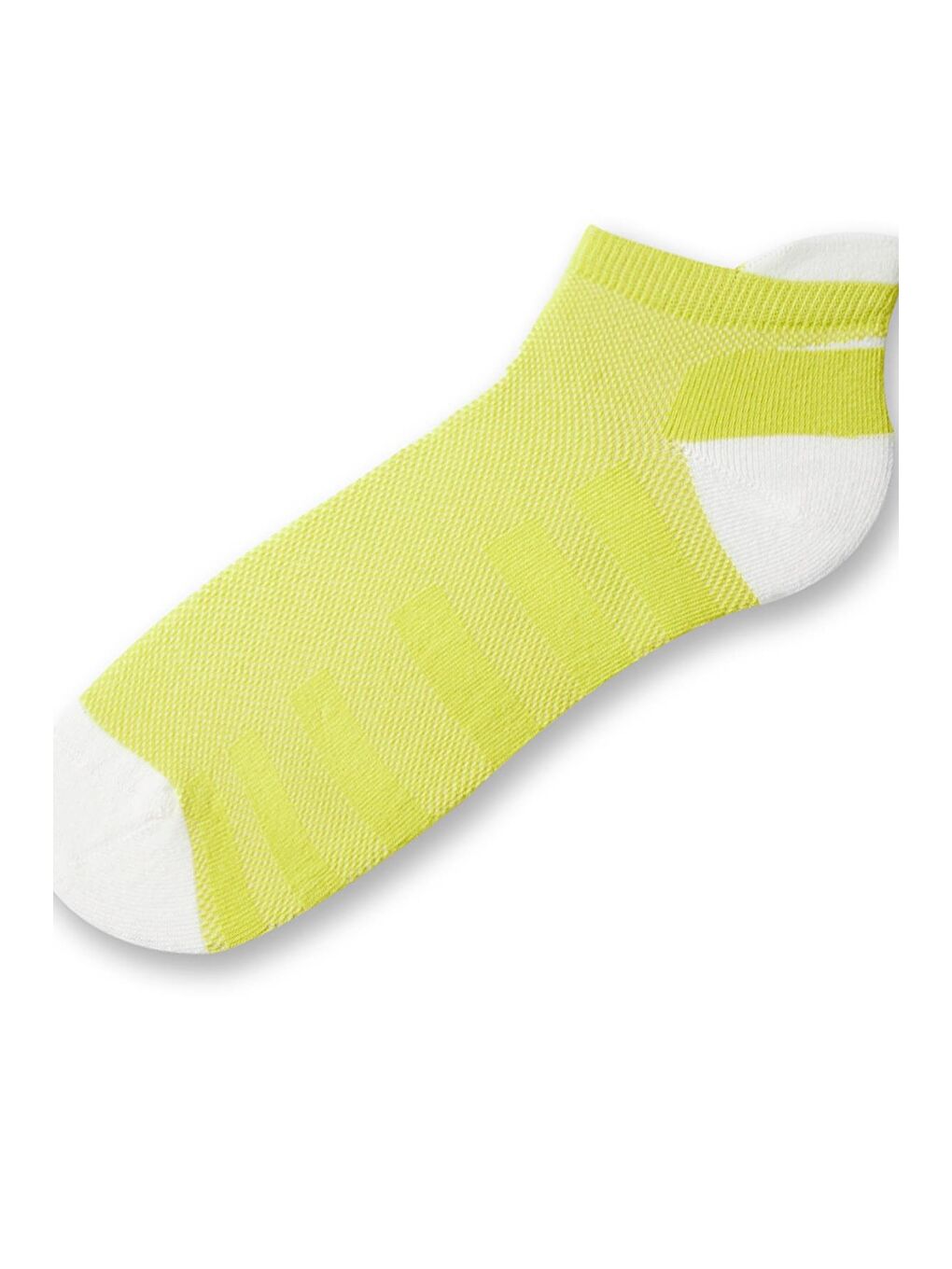 Erkek Desenli Step Golf Çorabı Sarı/Beyaz-1