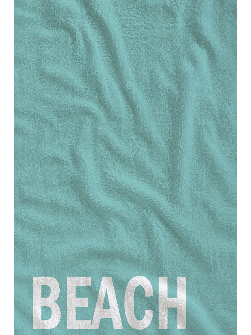 Turkuaz Beach Please Sloganlı 70x150 Cm Dijital Baskılı Plaj Ve Banyo Havlusu-1