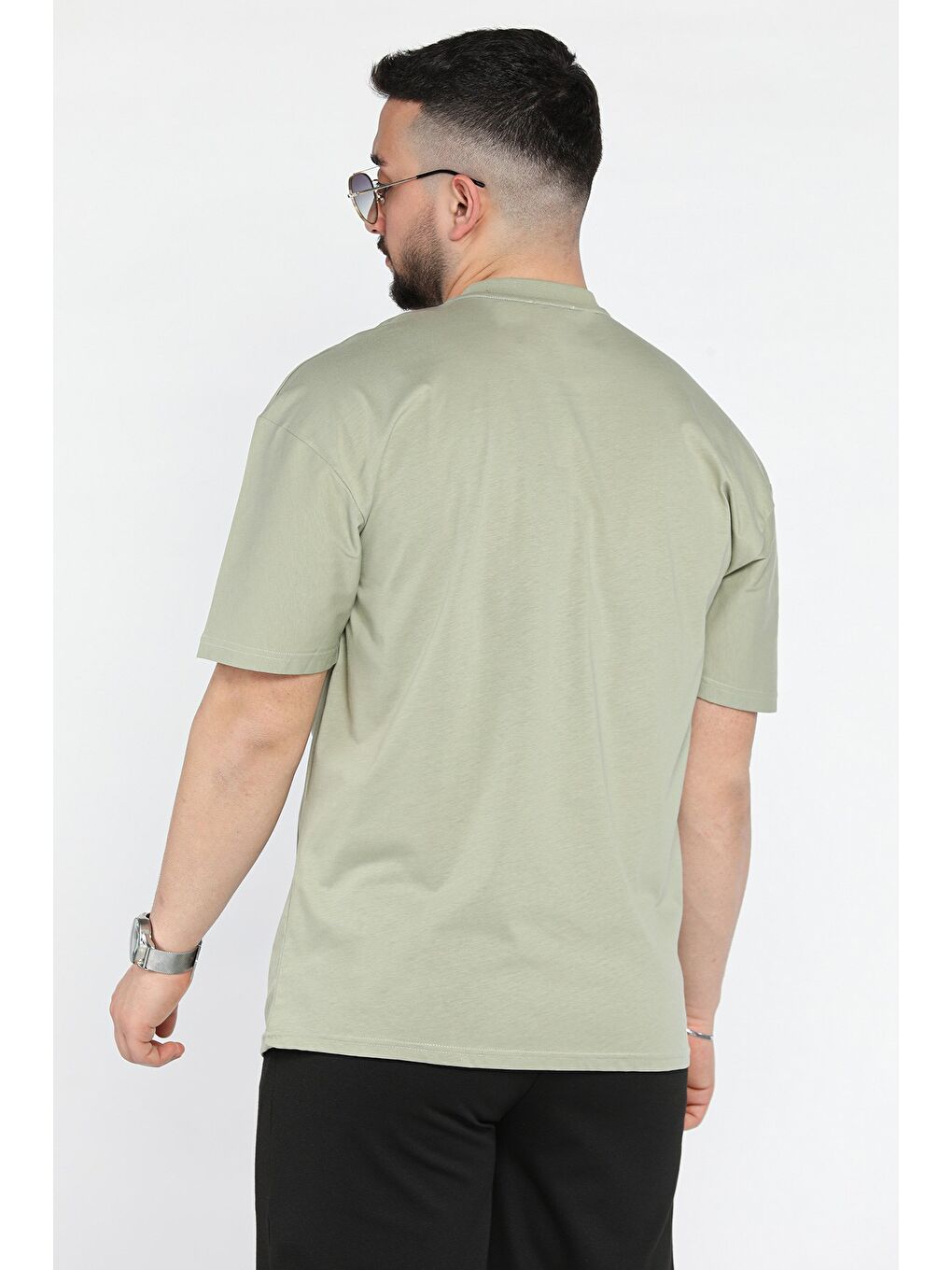 Haki Baskılı  Erkek Tişört-2