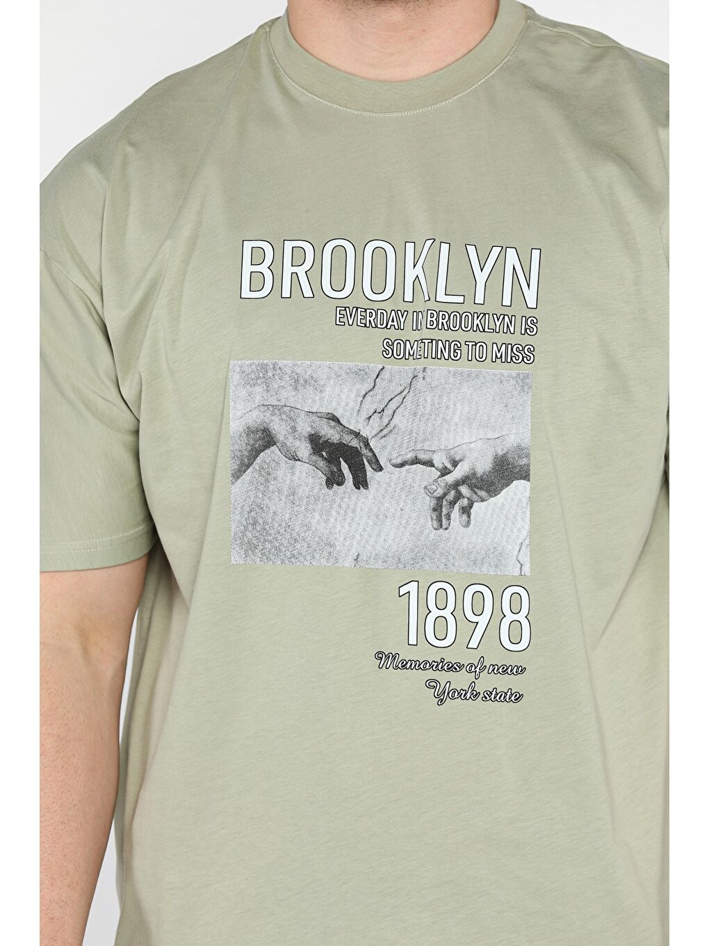 Haki Baskılı  Erkek Tişört-3