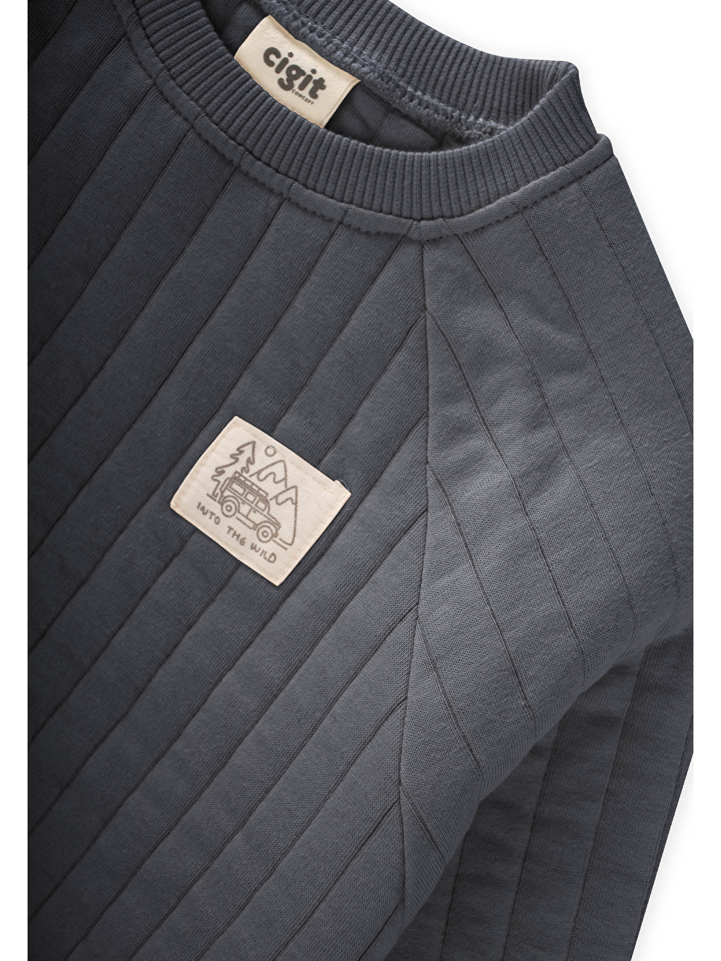 Kapitone Sweatshirt Takım 1-7 Yaş Antrasit-2