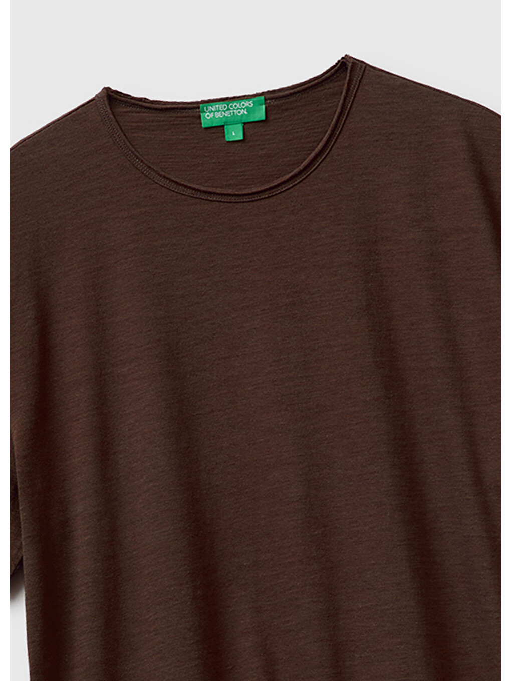Erkek Koyu Kahverengi %100 Pamuk Regular Fit Bisiklet Yaka T-shirt-2