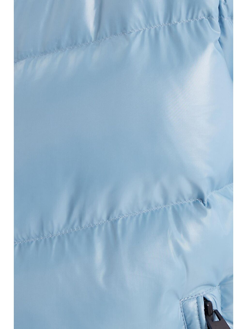 Erkek Standart Fit Normal Kesim Sıfır Kol Çift Cepli Fermuarlı Sıcak Tutan Mavi Şişme Yelek-5