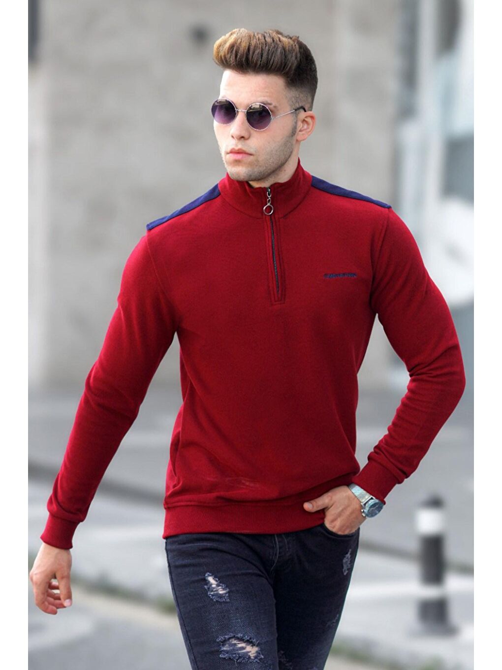 Bordo Erkek Sweatshirt 5155
