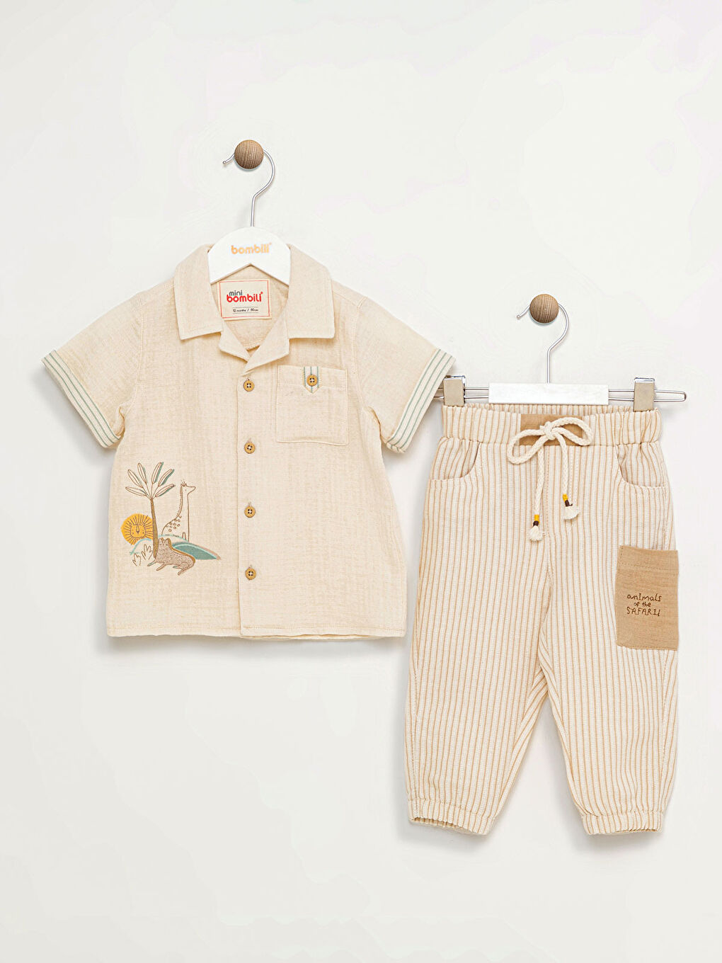 Erkek Bebek Takım 6-18 Ay Bej