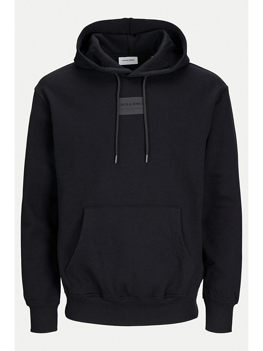 Jack & Jones Siyah Pamuklu Relaxed Fit Kapüşonlu Erkek  Hoodie 12256841 - 4