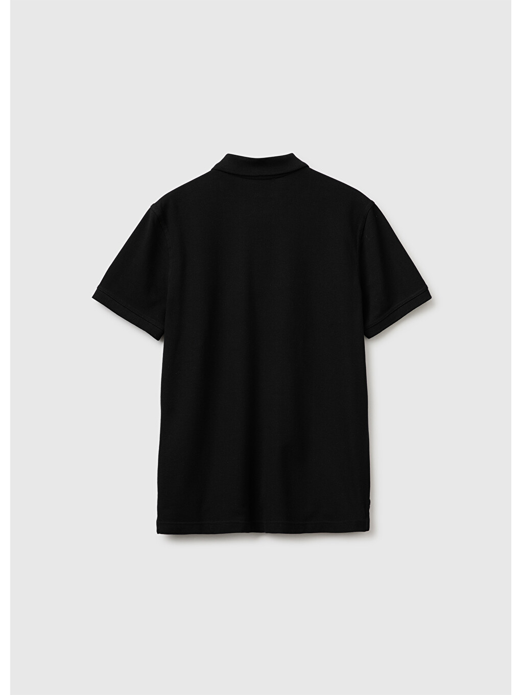 Erkek Siyah Regular Fit Kısa Kollu Polo T-shirt-1