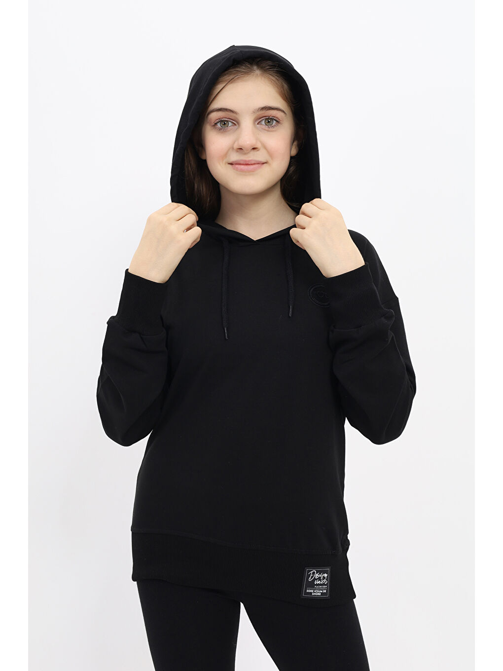 Toontoykids Siyah Kız Çocuk Nakışlı Sweatshirt