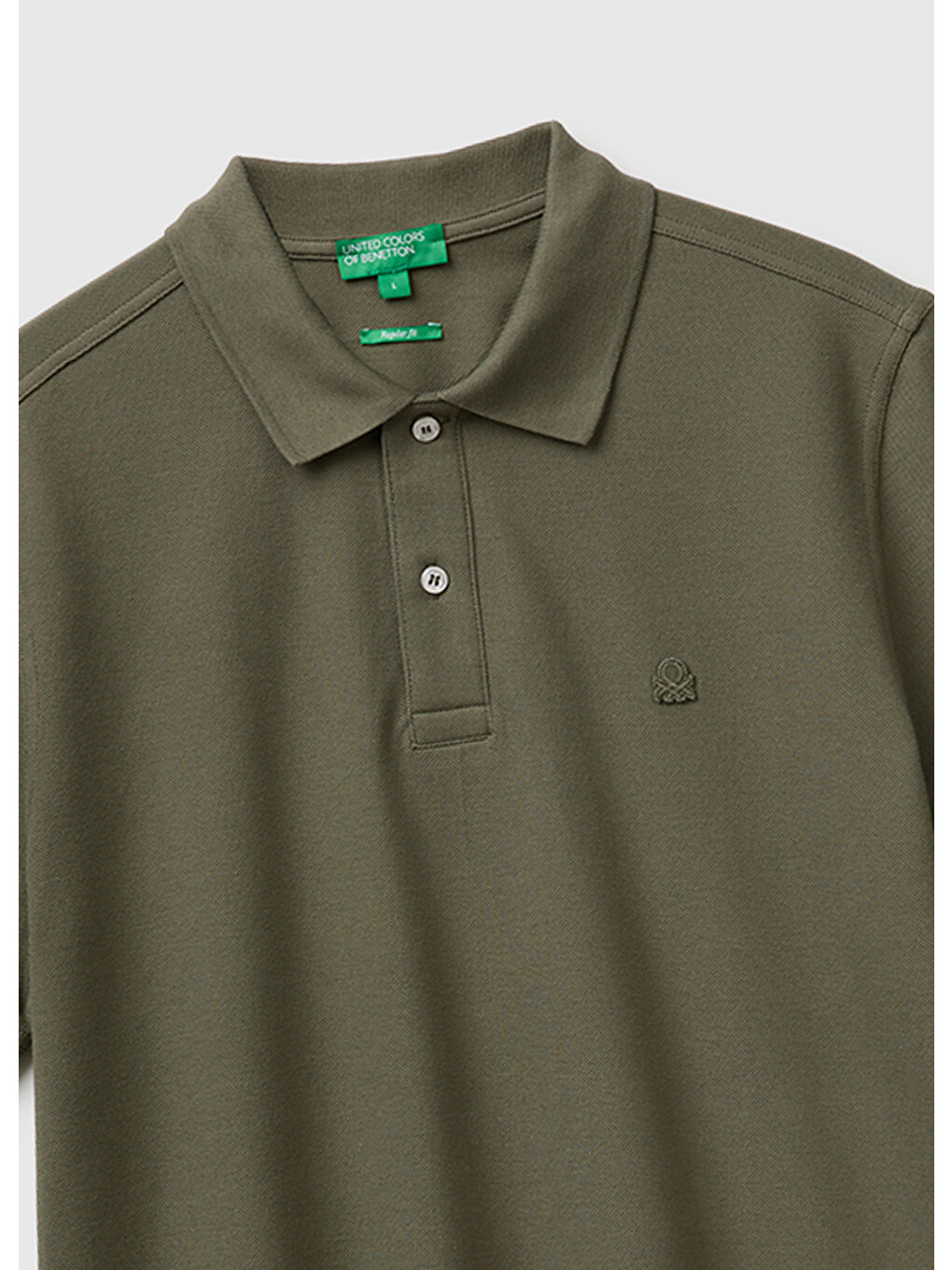 Erkek Koyu Haki Regular Fit Kısa Kollu Polo T-shirt-2