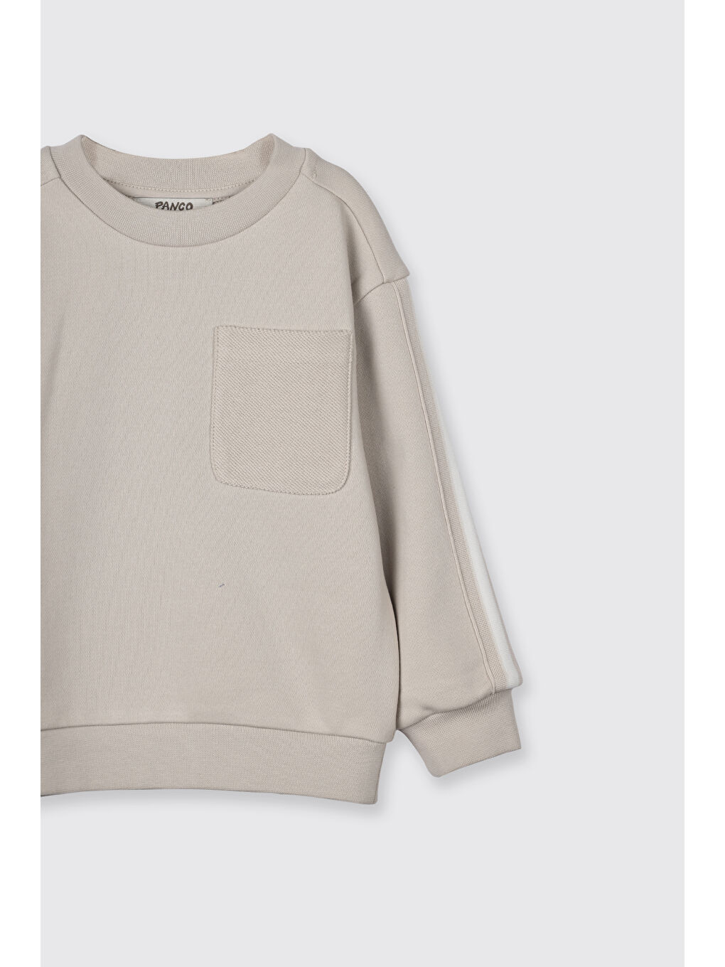 Bej Erkek Çocuk Cep Detaylı Sweatshirt Taş-2