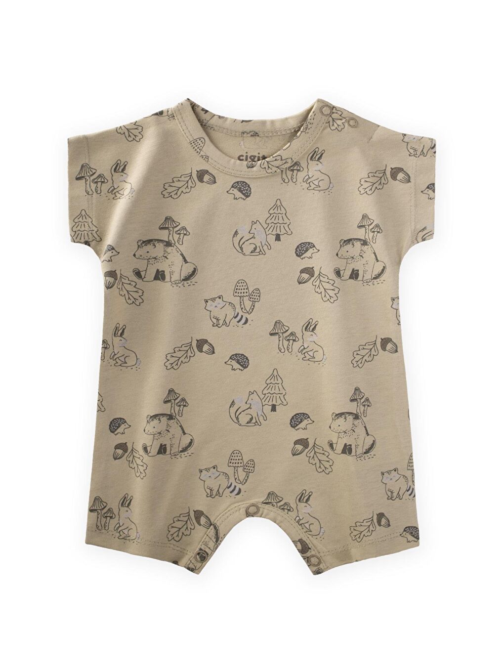 Yeşil Erkek Çocuk Desenli Tulum