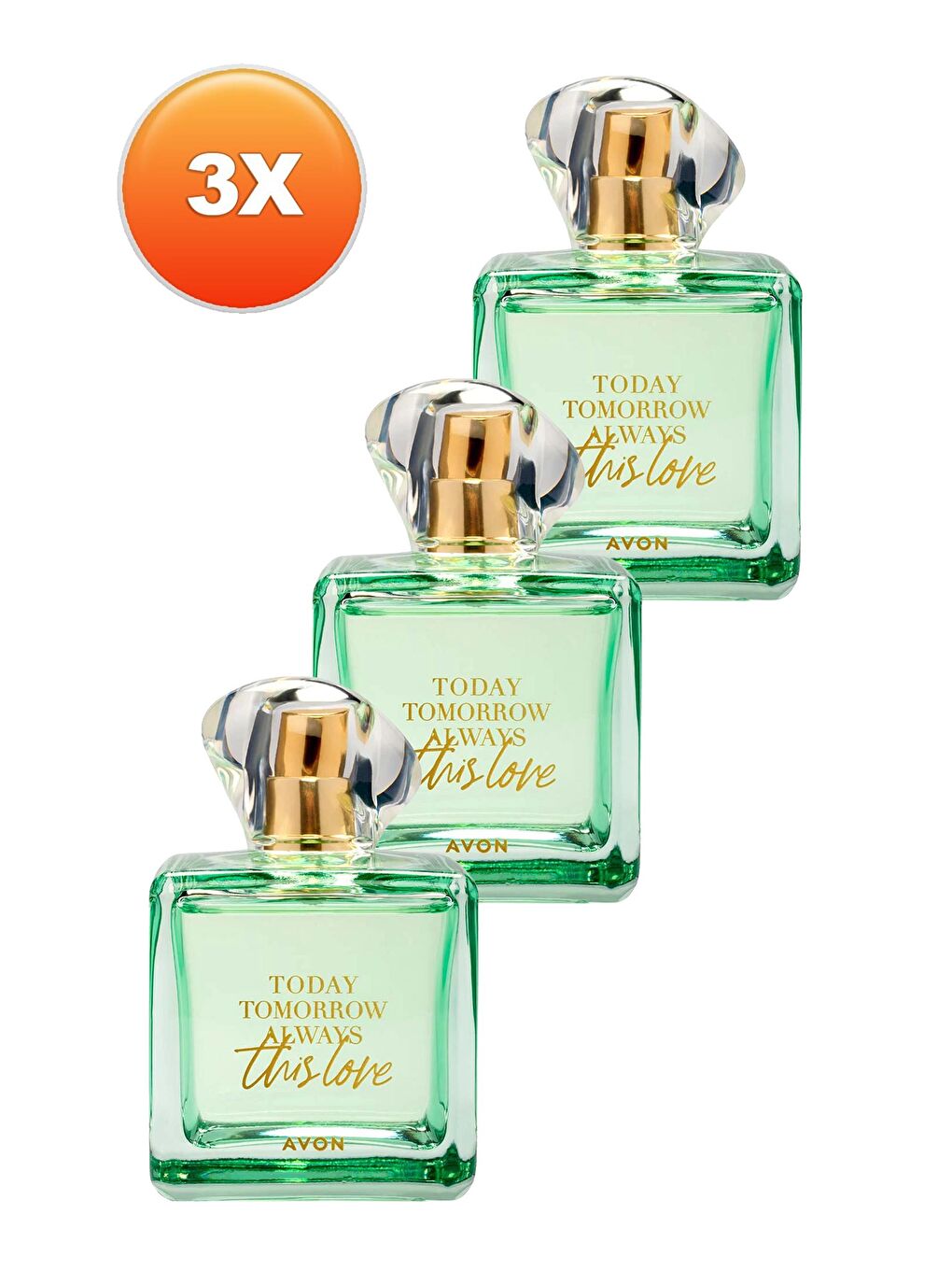 AVON Renksiz TTA This Love Kadın Parfüm Edp 100 Ml. Üçlü Set - 1