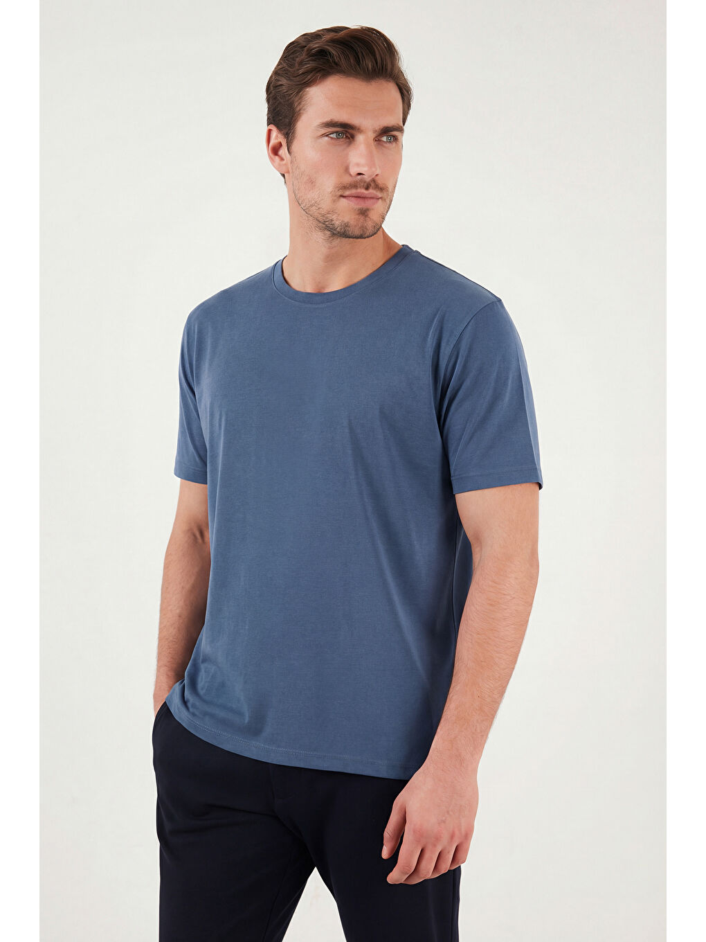 İndigo Regular Fit Bisiklet Yaka T Shirt 5902985-4