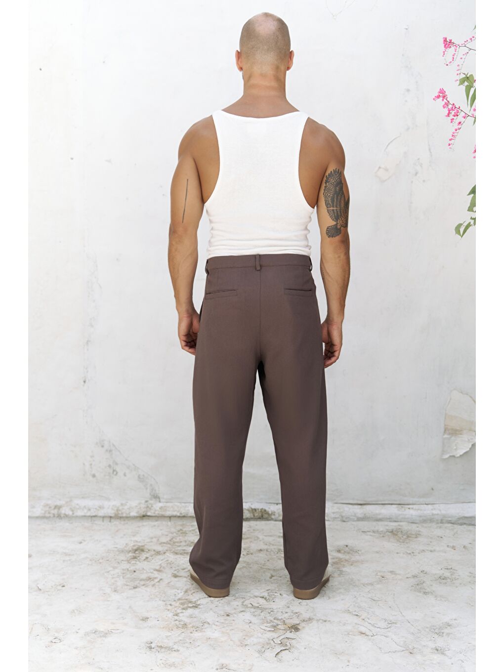 Kahverengi Ayyubay Kahve Pileli Erkek %100 Pamuk Pantolon-3