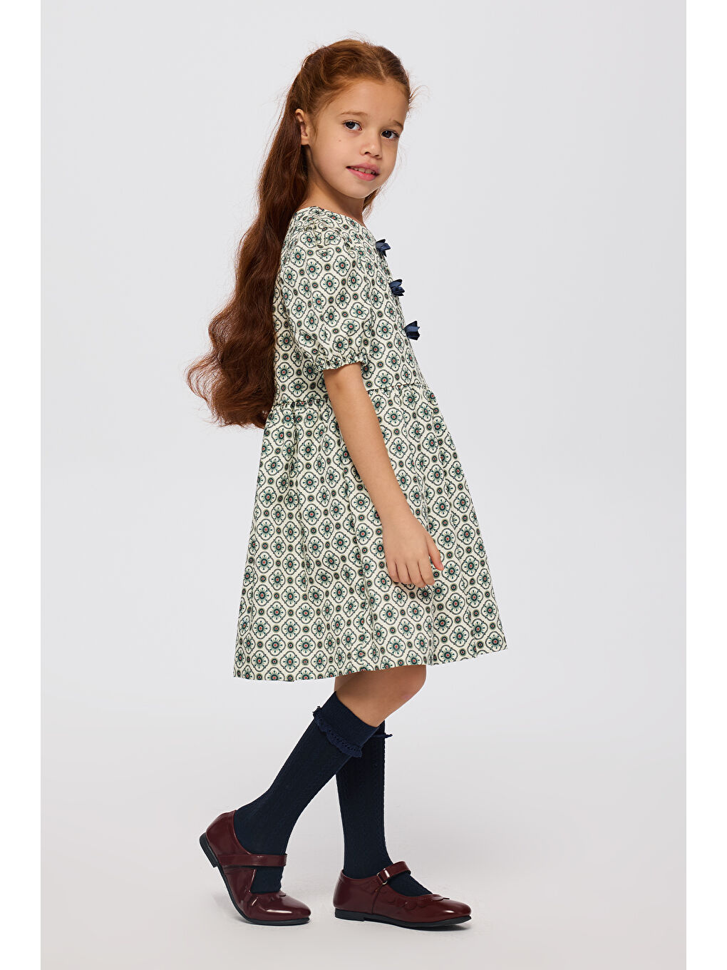 Kız Çocuk Elbise Yeşil-7