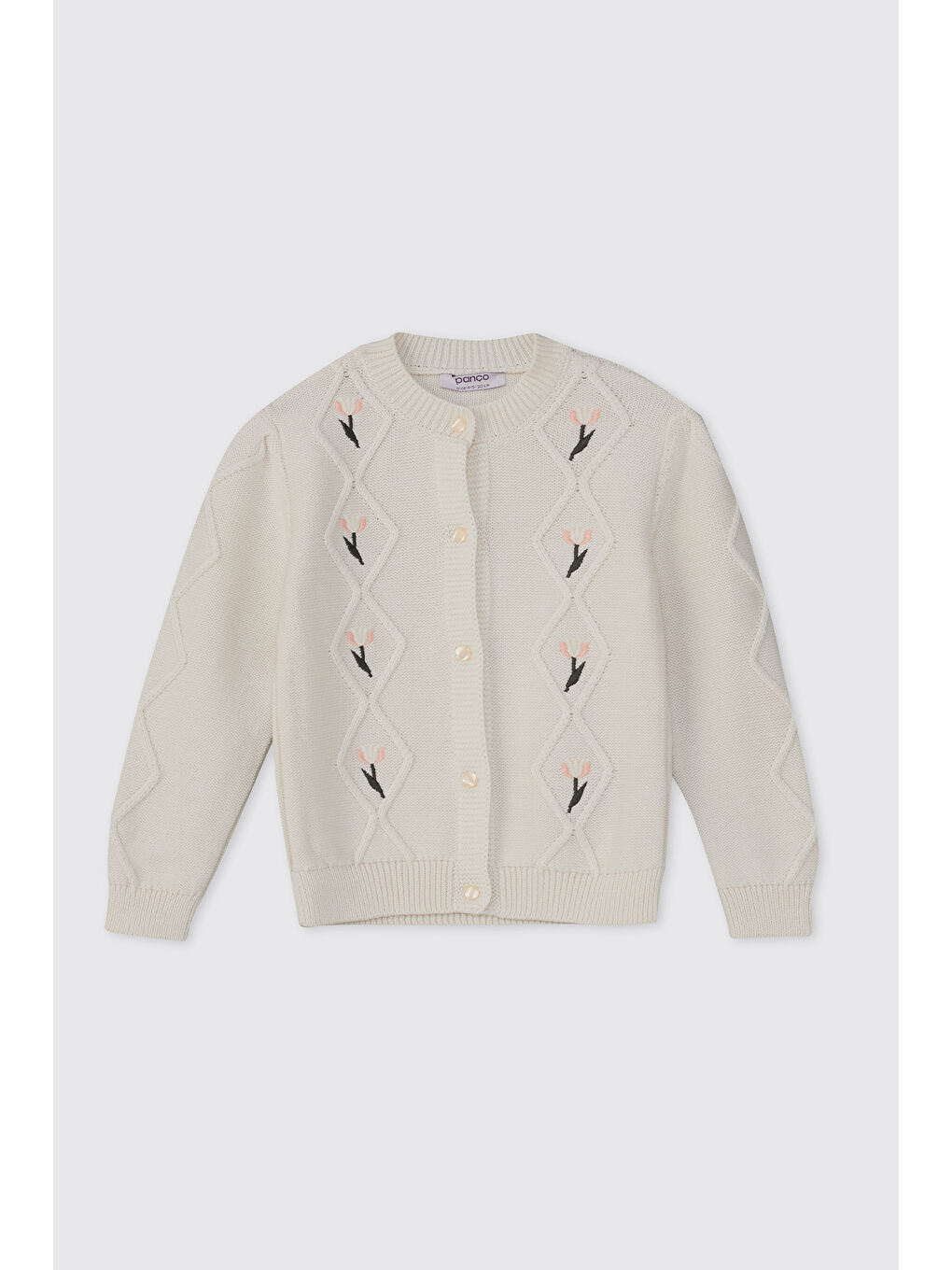 Kız Çocuk Triko Hırka Ekru