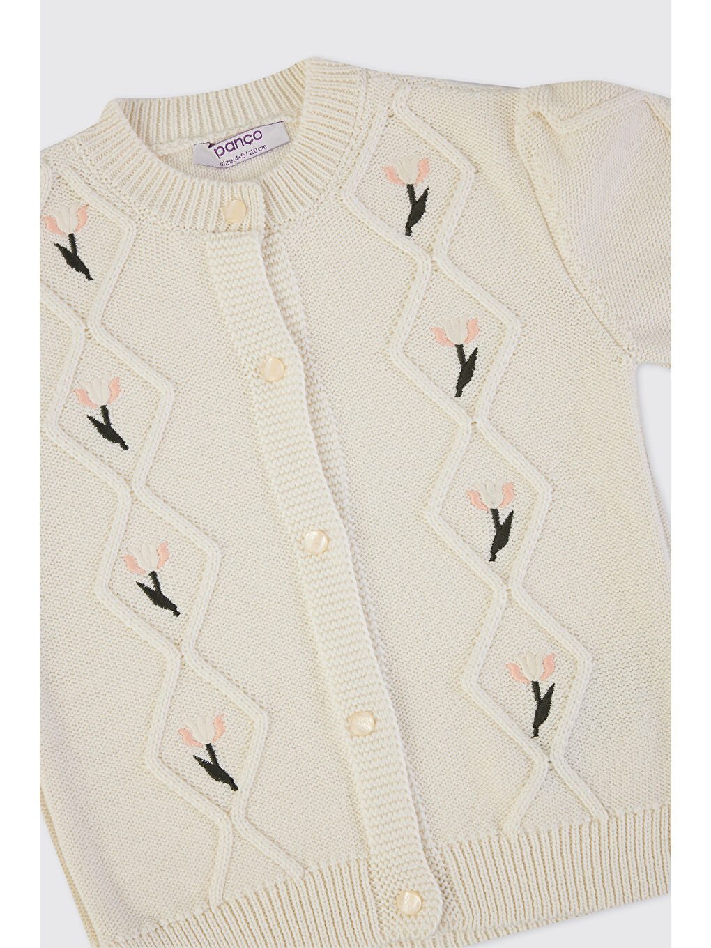 Kız Çocuk Triko Hırka Ekru-2