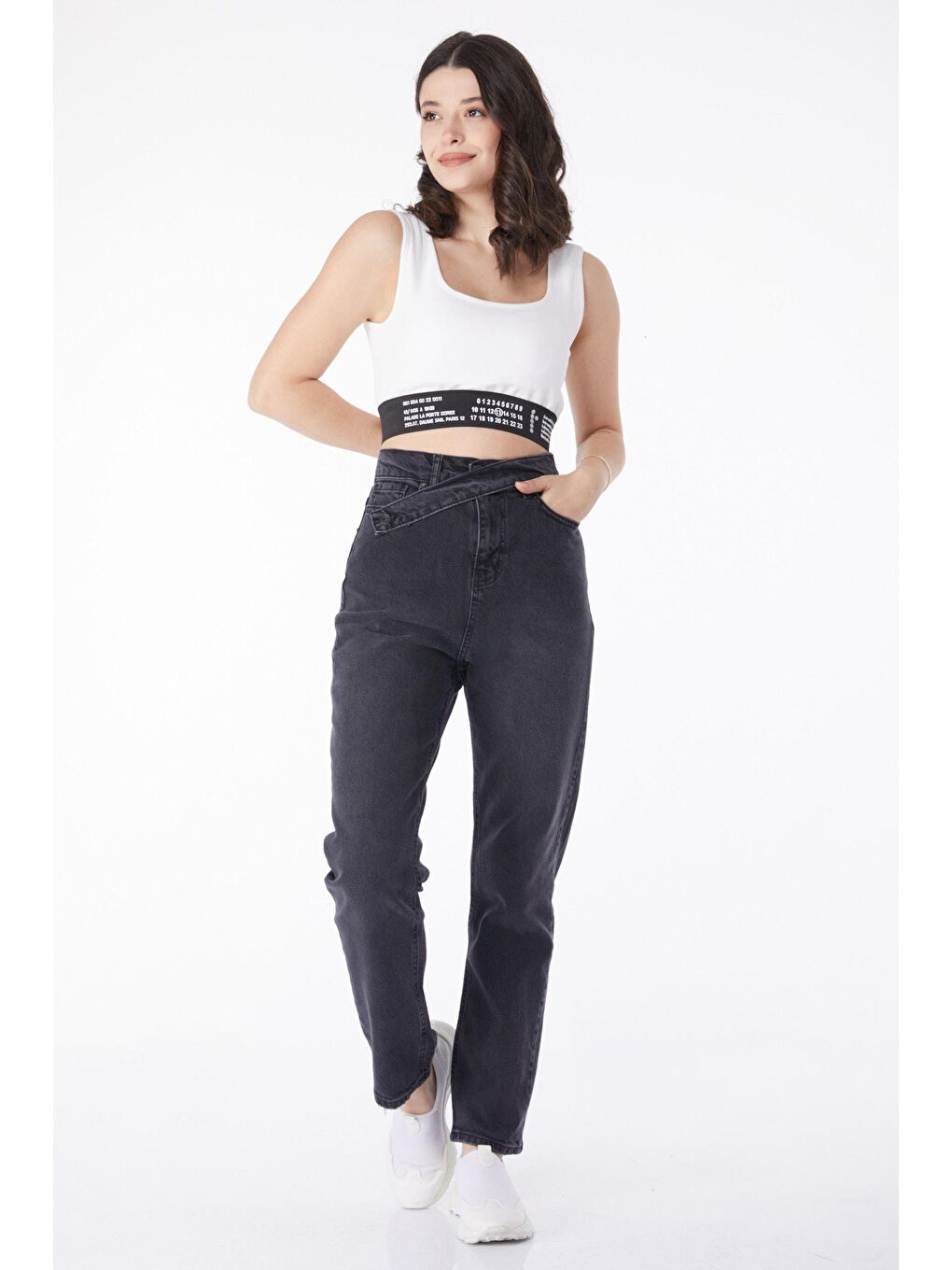 Orta Kadın Siyah Jean Pantolon - 25012